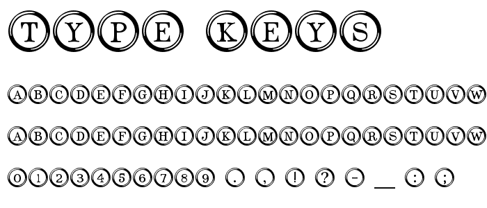 Type Keys font